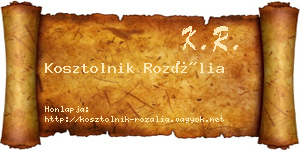 Kosztolnik Rozália névjegykártya