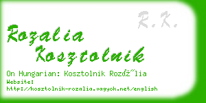 rozalia kosztolnik business card